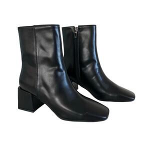 Step Art's Direction Handmade Black Leather Zip Women's Booties Size 250 (8.5)
